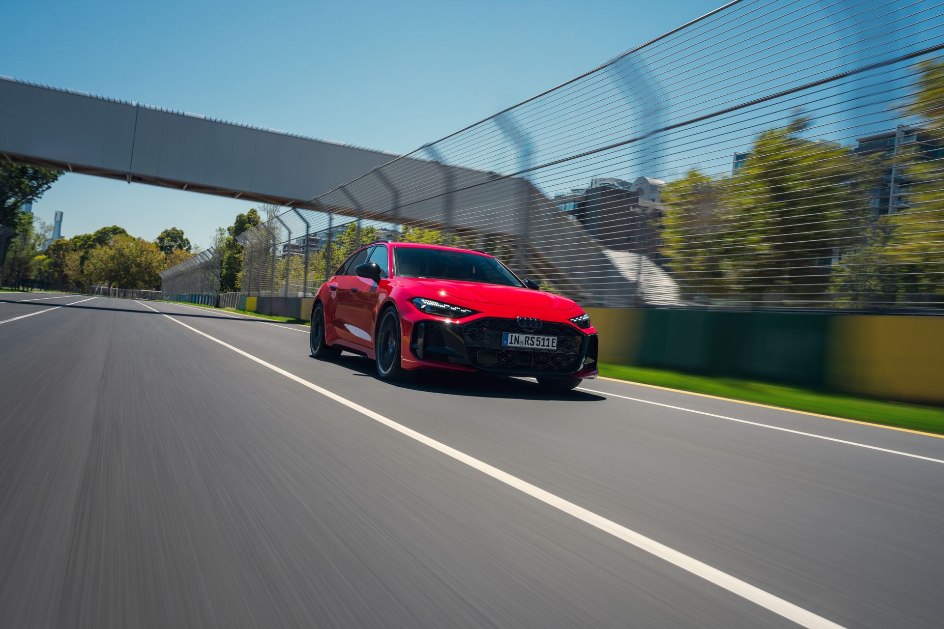 Audi RS5 ReconnaissanceMission going full-speed on track in melbourne