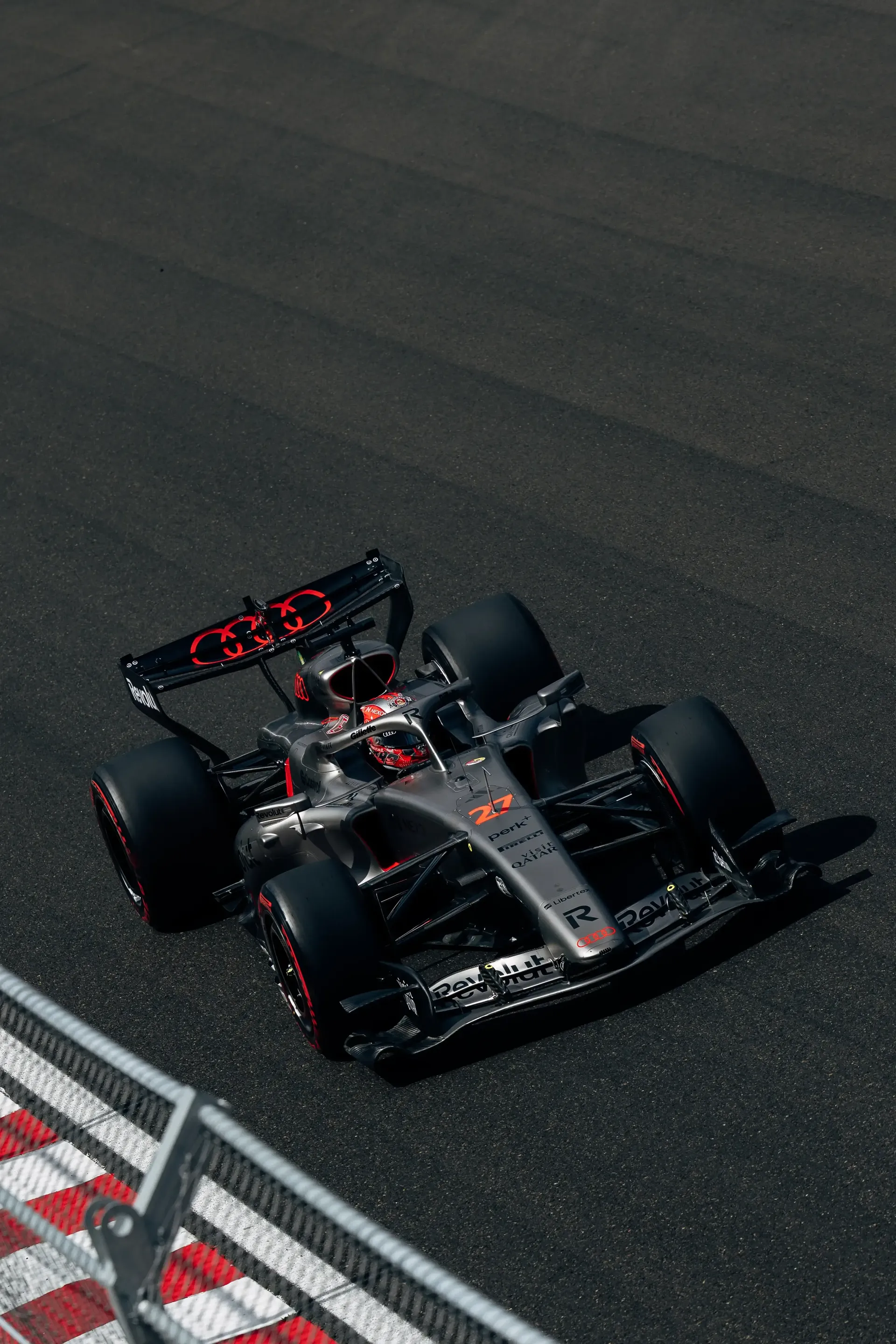 Audi Revolut F1® Team car Audi R26 on the racetrack at the Hungarian GP 2026