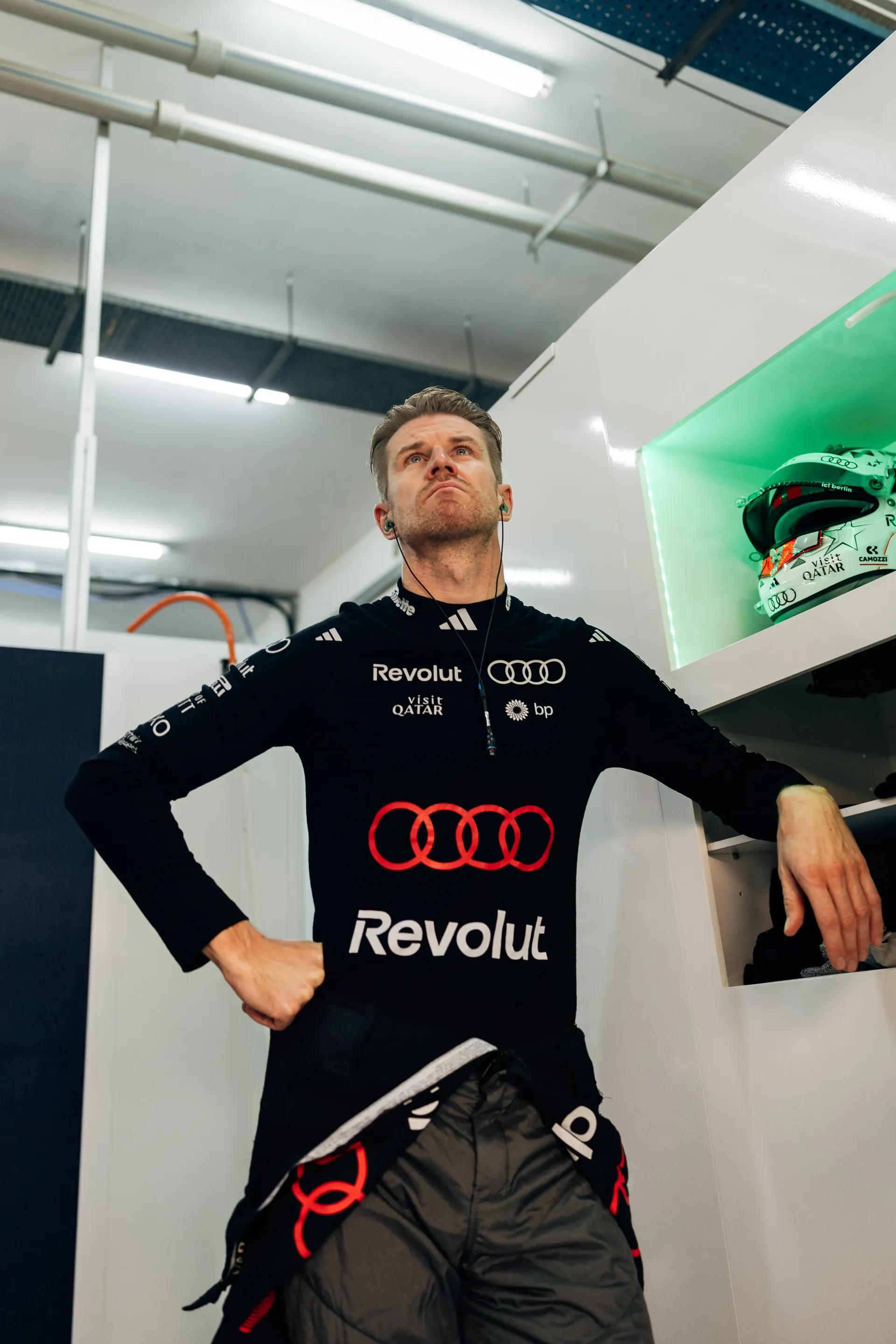 Nico Hulkenberg driver at Audi Revolut F1® Team in the garage