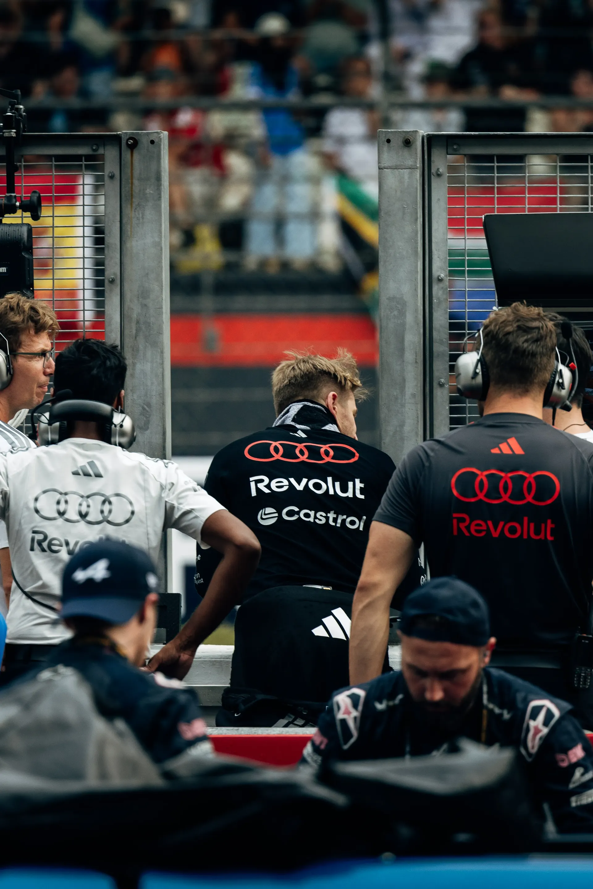 Audi Revolut F1® Team mechanics working in the garage