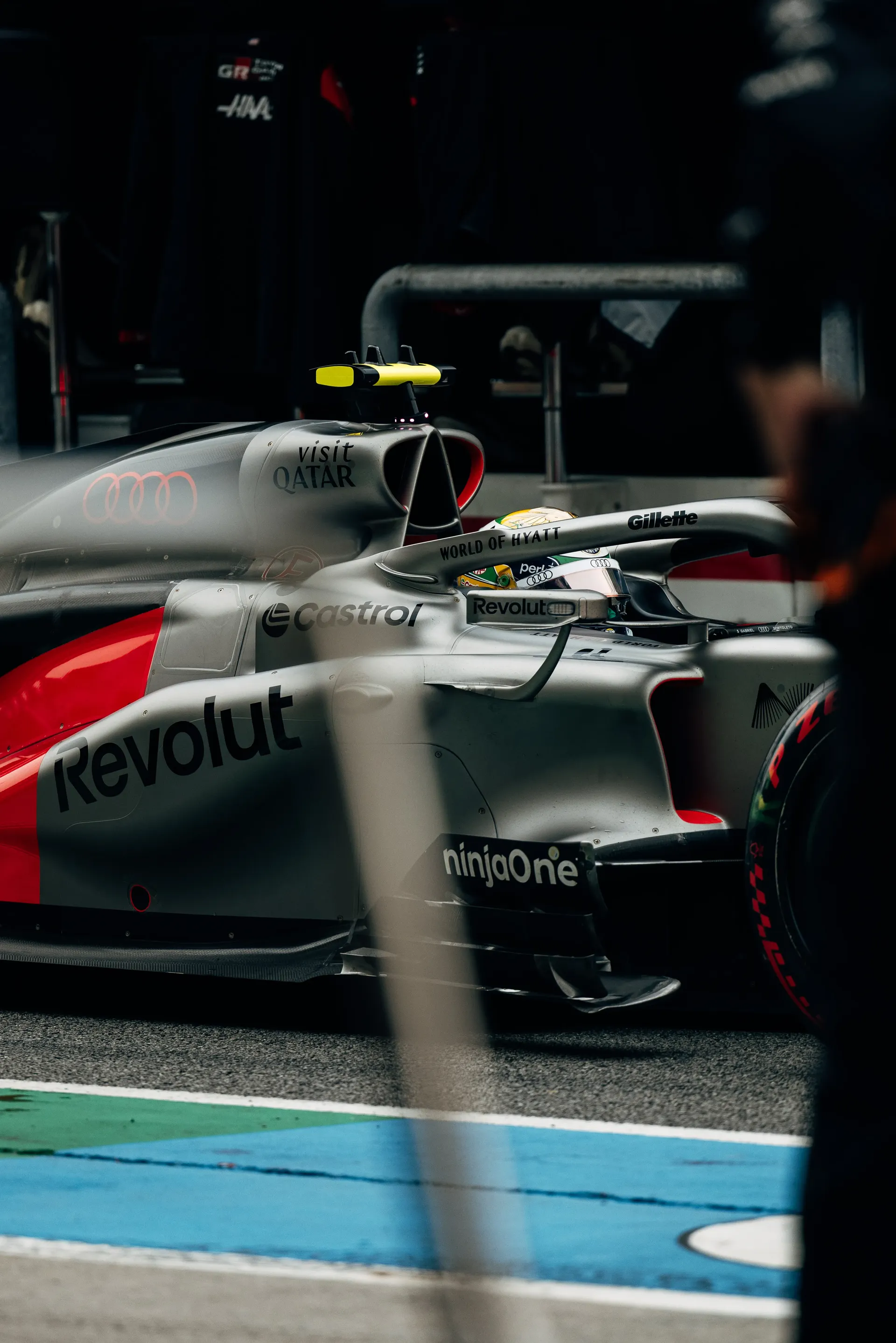 Audi R26 on track at the Bahrain Grand Prix
