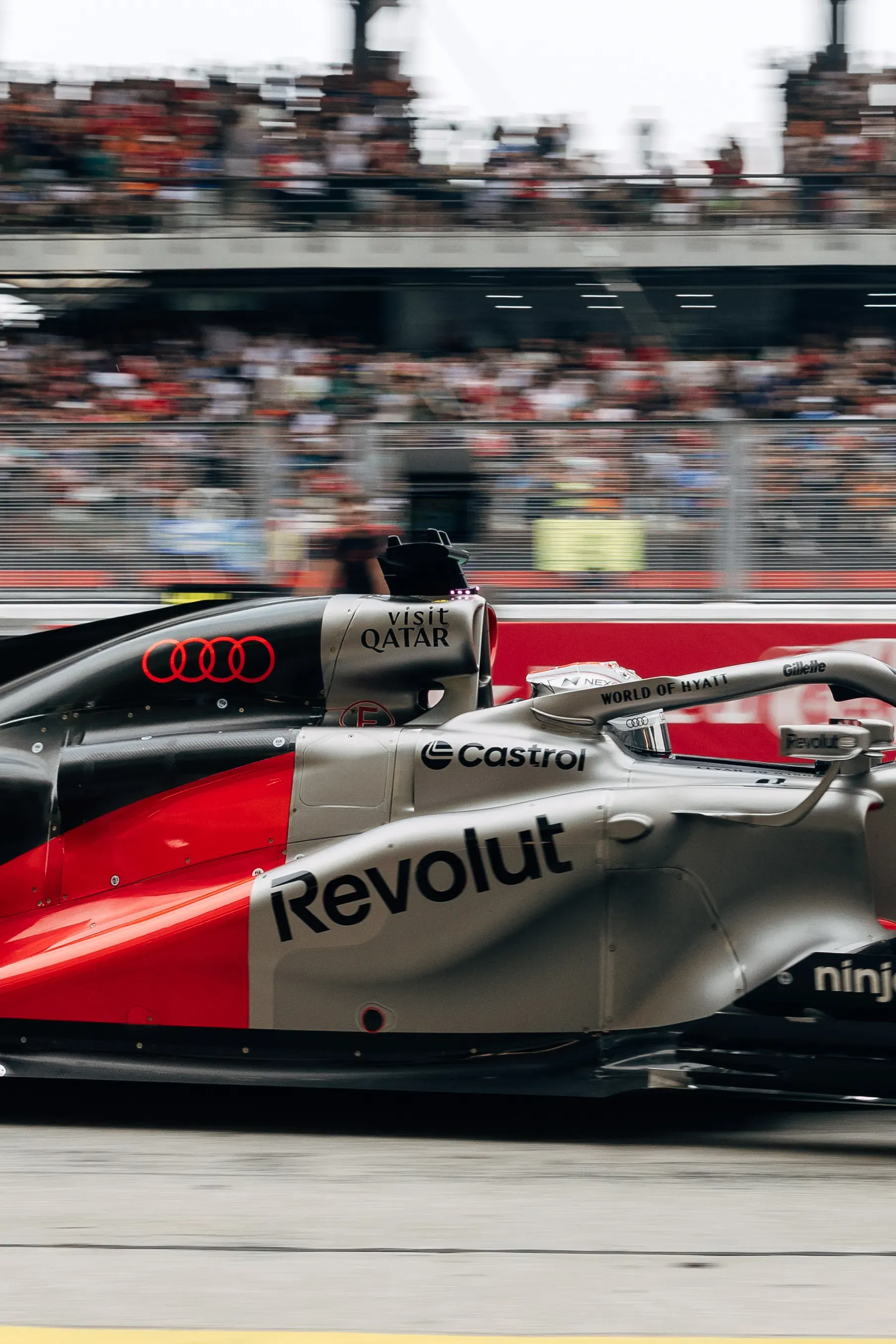 Audi R26 on track at the Bahrain Grand Prix