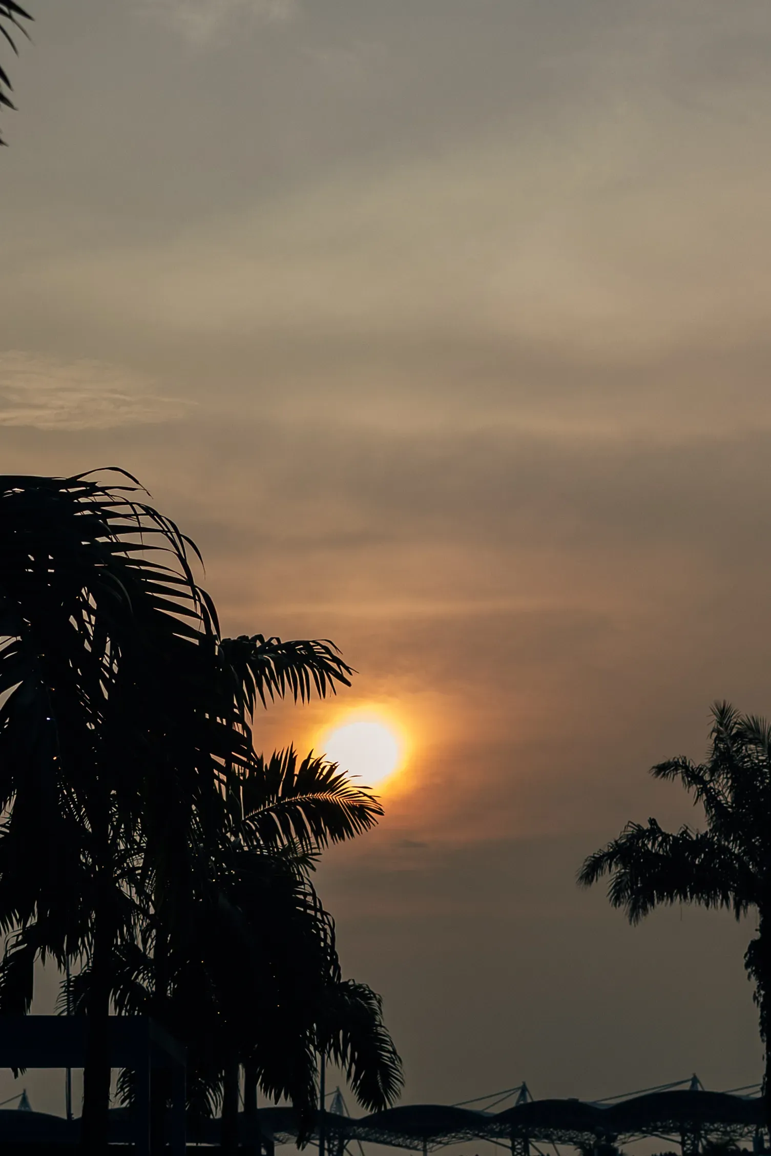 Sunset over the Bahrain International Circuit
