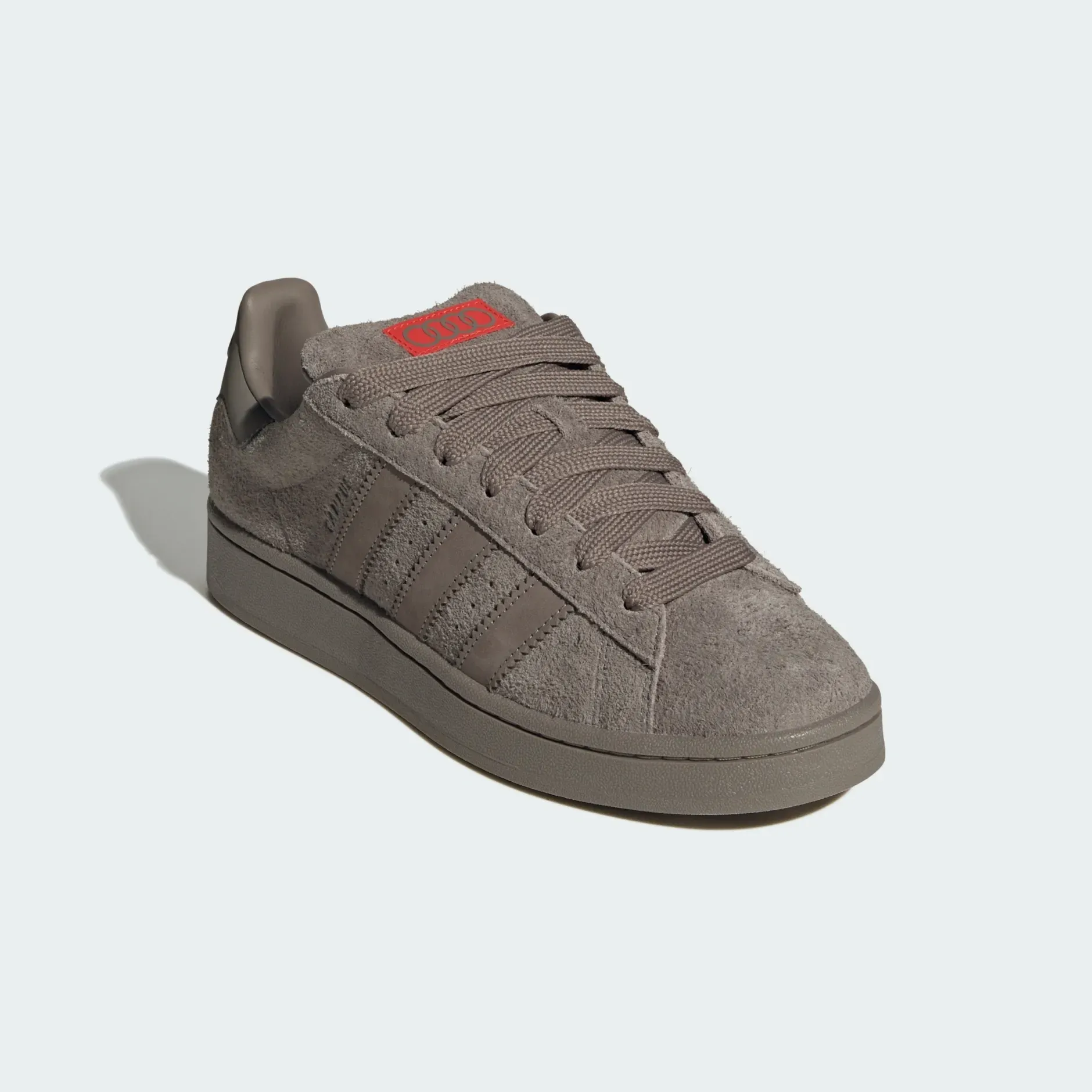 Front shot of the first adidas x Audi Revolut F1® Team collection CAMPUS 00S shoe in the Studio