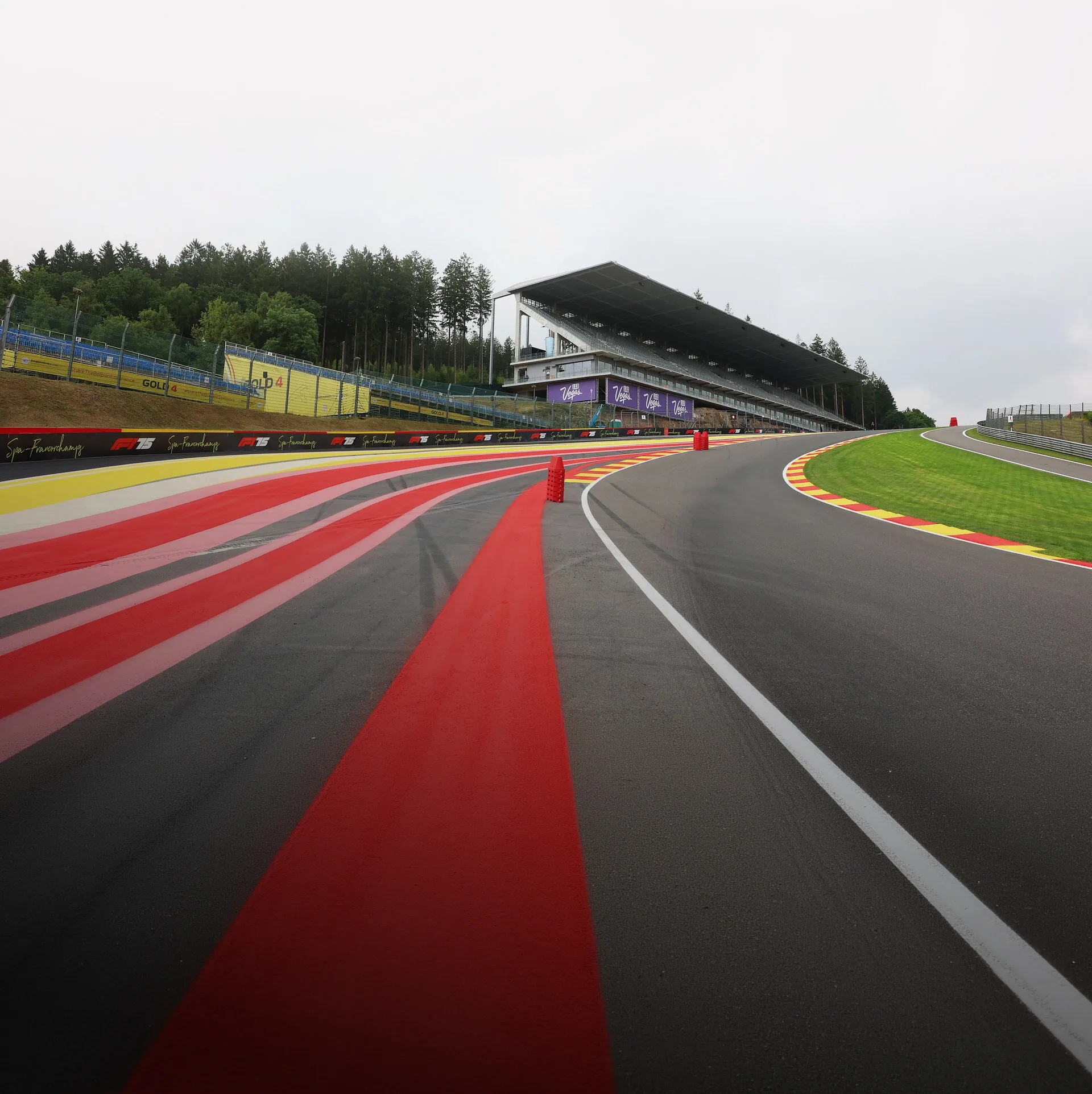 Track view of the Circuit de Spa-Francorchamps racetrack